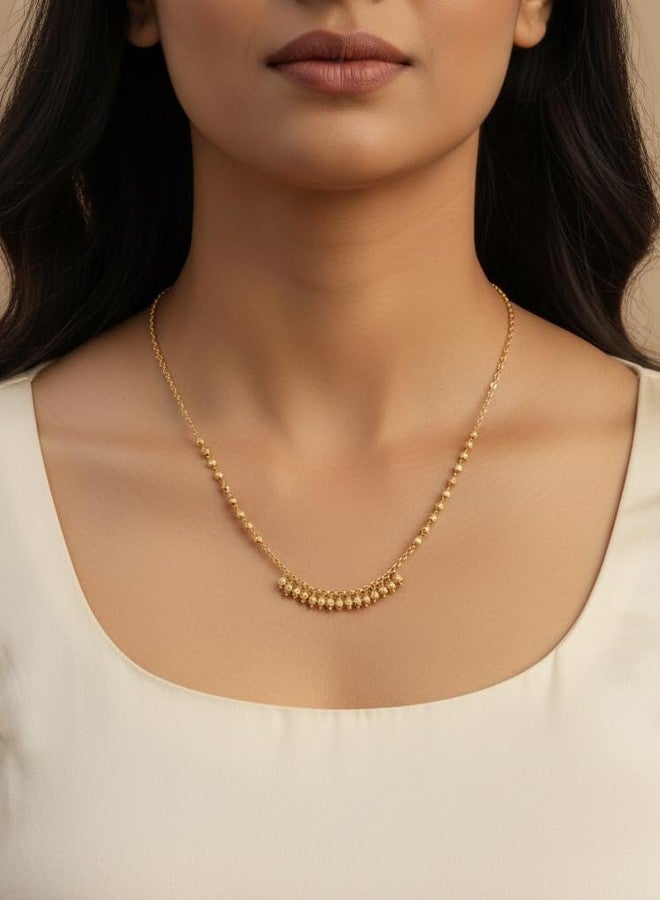 JHB Gold Plated Short Tanmaniya Chain For Women And Girls - Image 2