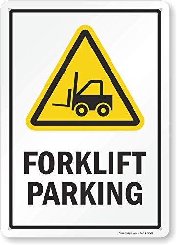 SmartSign Forklift Parking Sign 10 x 14 Aluminum - Image 1