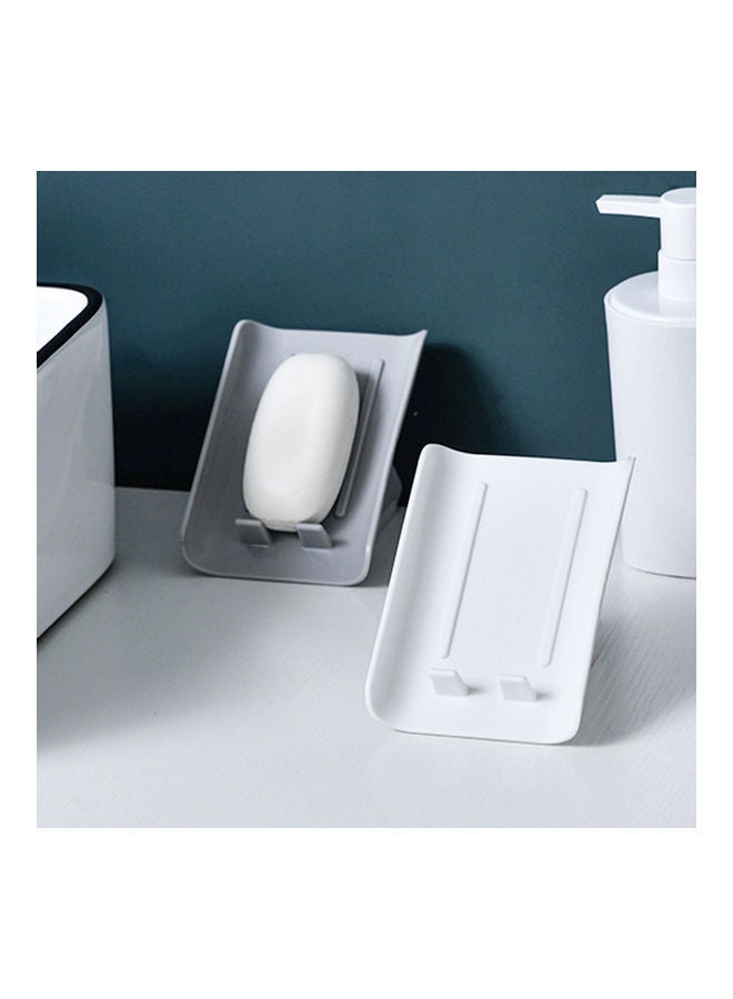 NIBEMINENT Non Adhesive Sponge Soap Draining Rack Holder Grey - Image 2