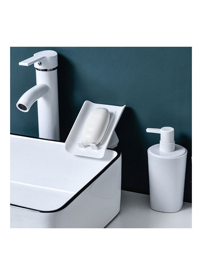 NIBEMINENT Non Adhesive Sponge Soap Draining Rack Holder Grey - Image 3