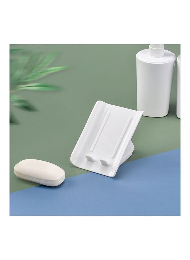 NIBEMINENT Non Adhesive Sponge Soap Draining Rack Holder Grey - Image 5