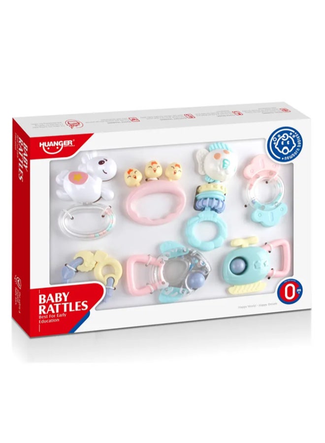 HUANGER طقم ألعاب رنين عضاضة، 7 قطع - Image 1