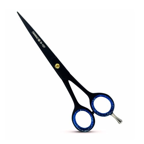 DANIAL 6.5" Black Coated Barber Scissors - Rust-Free, High Carbon Stainless Steel, Professional Hair Cutting, Beard & Moustache Trimming, Salon Accessories for Men, Women - Image 1