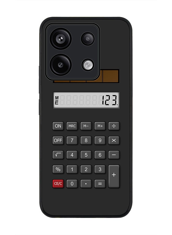 Stylizedd جراب قوي بحافة سوداء لهاتف Xiaomi Redmi Note 13 Pro 5G، جراب رفيع مرن مضاد للسقوط مصنوع من جل TPU - Calc (أسود) - Image 1