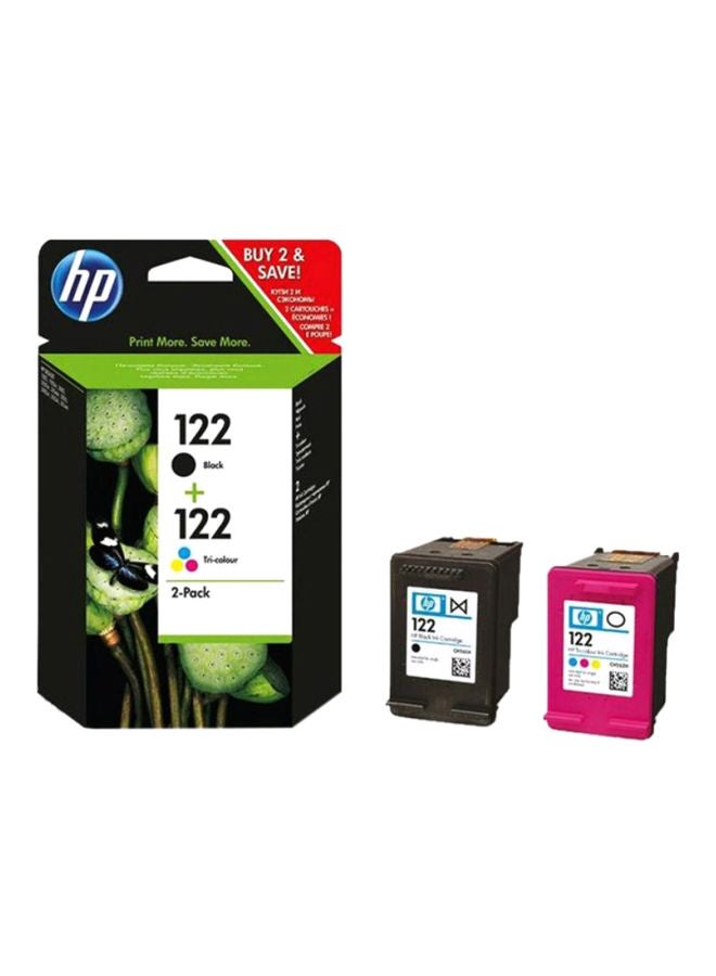 HP 122 عبوة خرطوشة حبر أصلية 122 أسود/ ثلاثي الألوان - Image 1