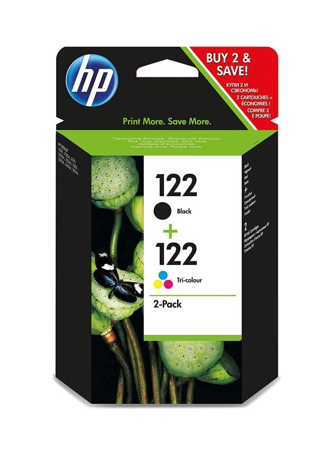 HP 122 عبوة خرطوشة حبر أصلية 122 أسود/ ثلاثي الألوان - Image 2