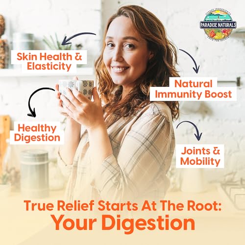 Paradise Naturals 100% Grass-Fed Natural Beef Bone Broth Powder + Active Probiotics, Collagen, 15g Protein, Non-GMO, Low Sodium, Gut Health, Paleo, Keto, Gluten-Free, for Healthy Skin, Hair, Joints - Image 2