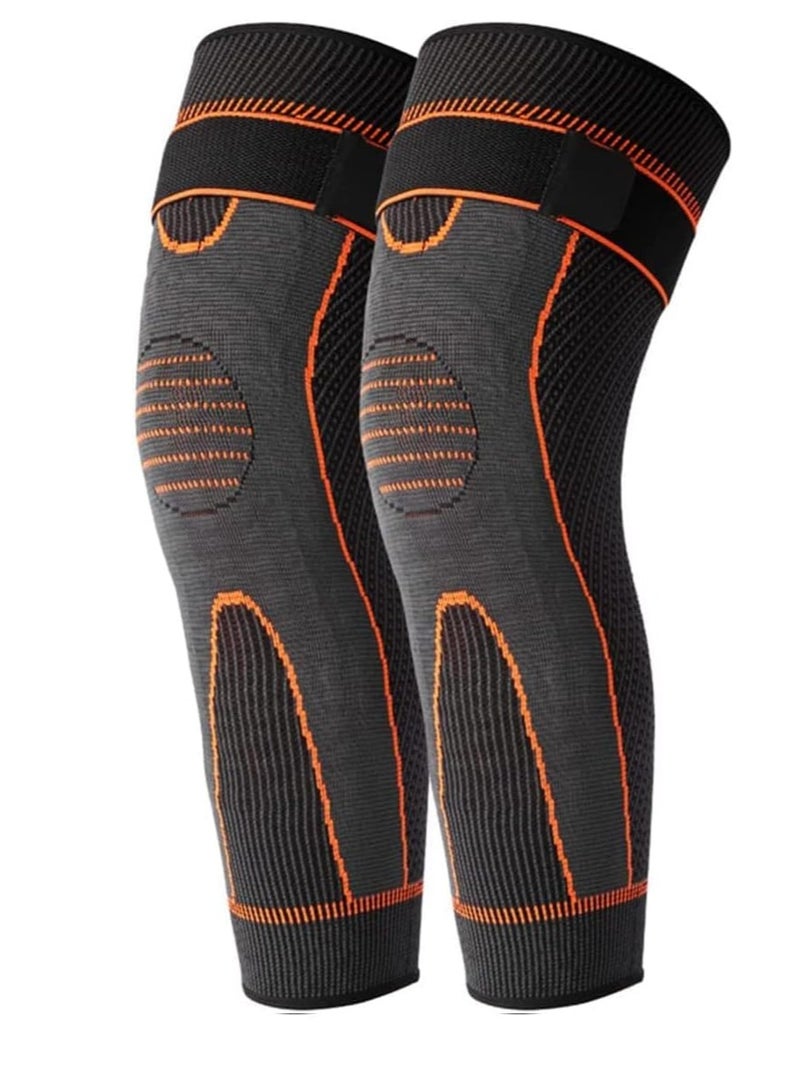 Plan A Foot Length Knee Compression Sleeve with Stabilizer, Self-Heating Foot and Knee Compression Brace, for Arthritis Pain and Support, Relieve Varicose Veins and Eliminate Leg Swelling(2)  - Image 1