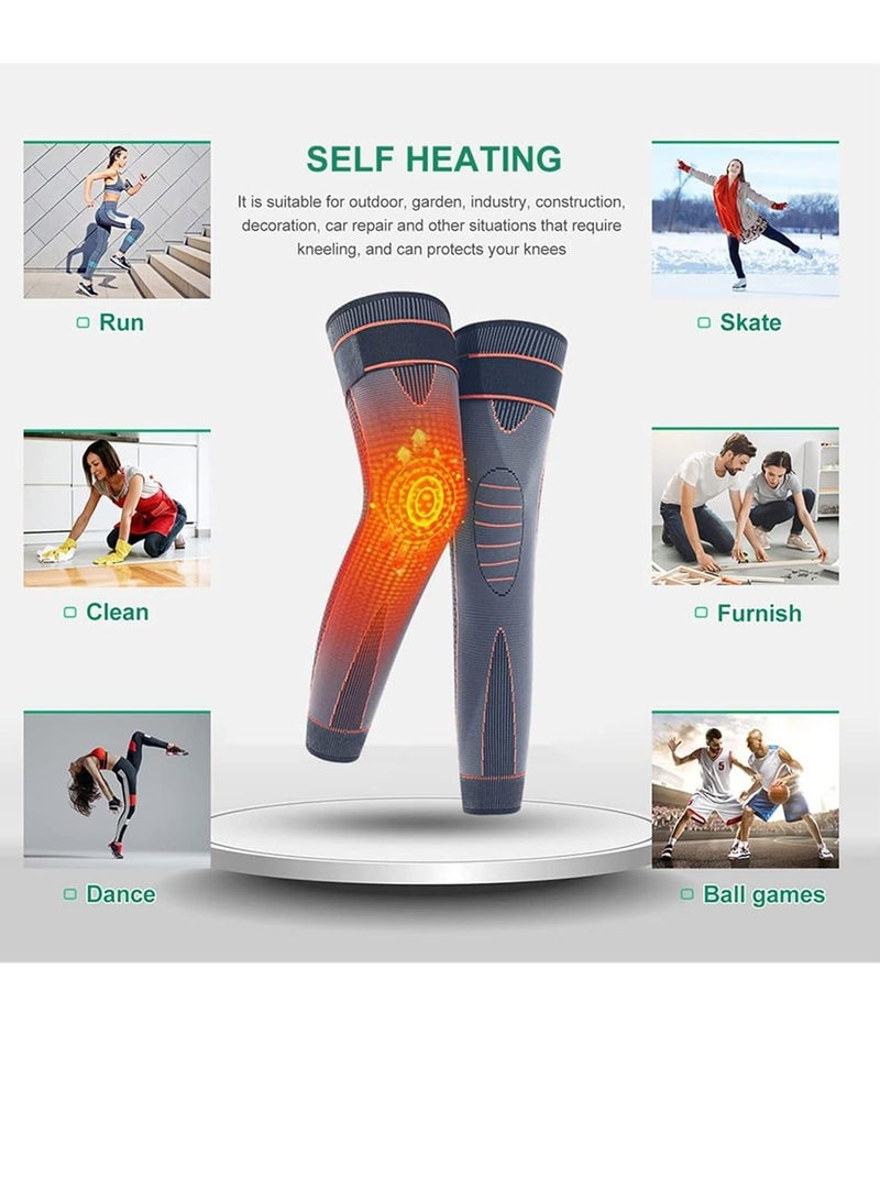Plan A Foot Length Knee Compression Sleeve with Stabilizer, Self-Heating Foot and Knee Compression Brace, for Arthritis Pain and Support, Relieve Varicose Veins and Eliminate Leg Swelling(2)  - Image 5