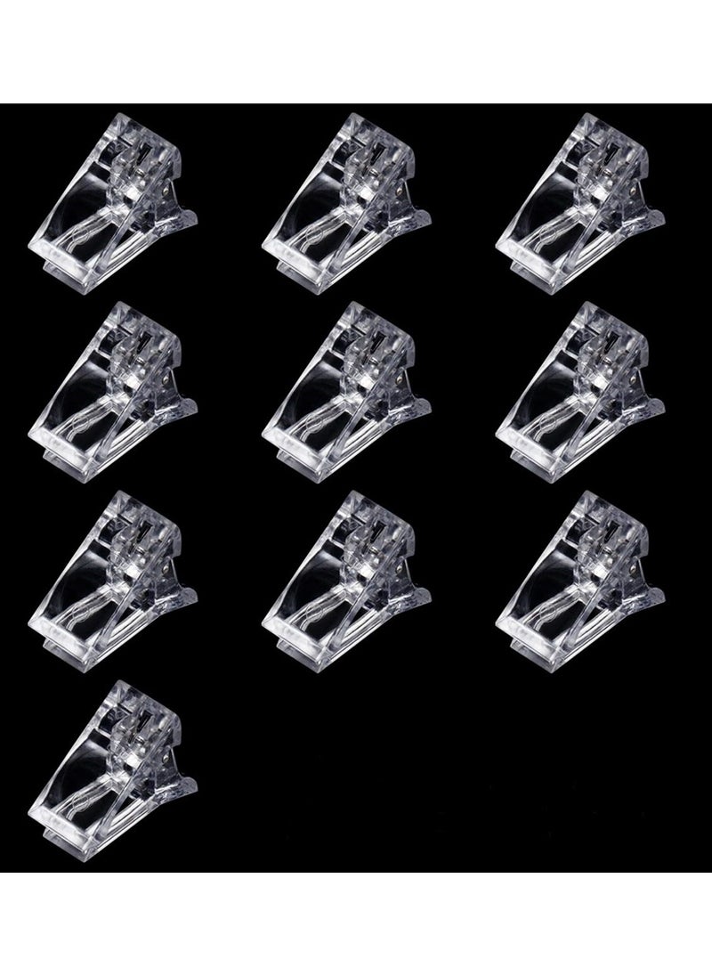 SYOSI - Nail Tips Clip, 10Pcs for Quick Building Polygel nail forms Nail clips for polygel Finger Nail Extension UV LED Builder Clamps Manicure Nail Art Tool - Image 1