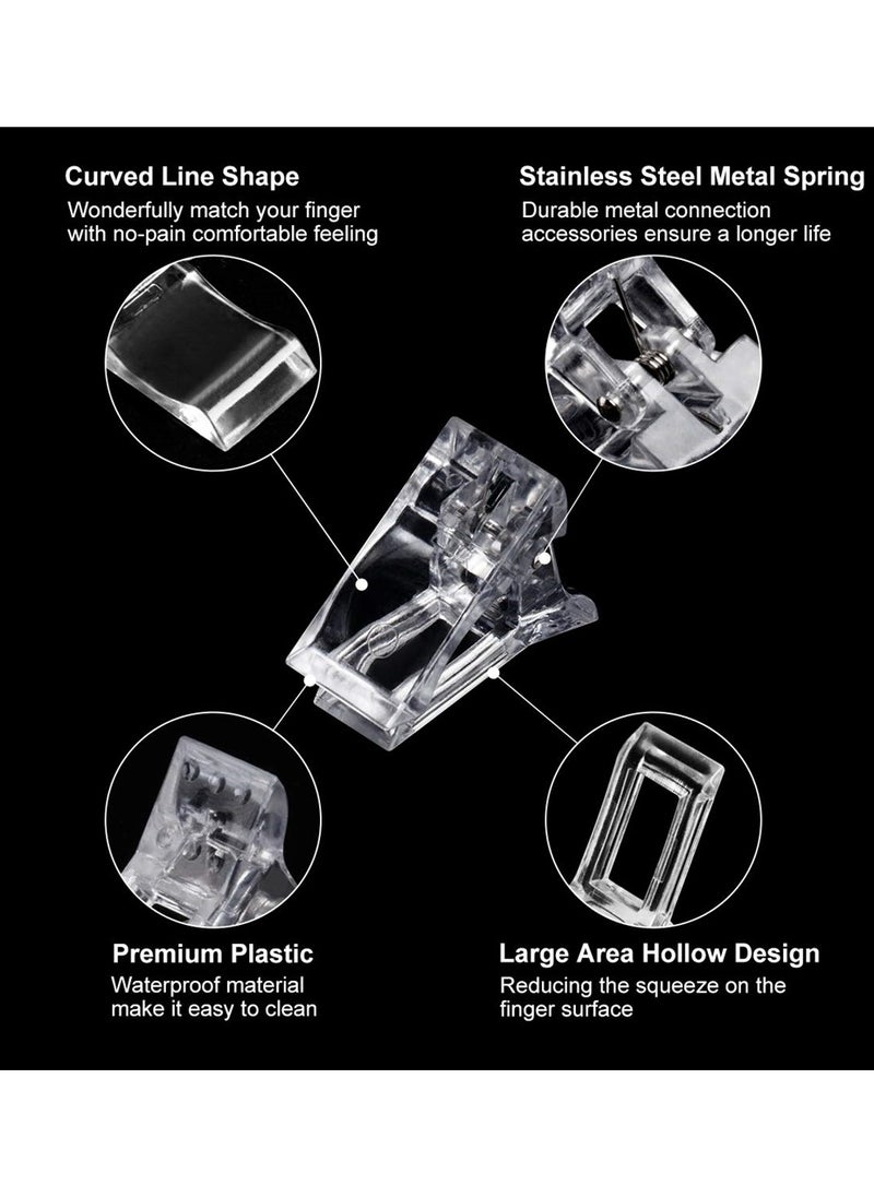 SYOSI - Nail Tips Clip, 10Pcs for Quick Building Polygel nail forms Nail clips for polygel Finger Nail Extension UV LED Builder Clamps Manicure Nail Art Tool - Image 1