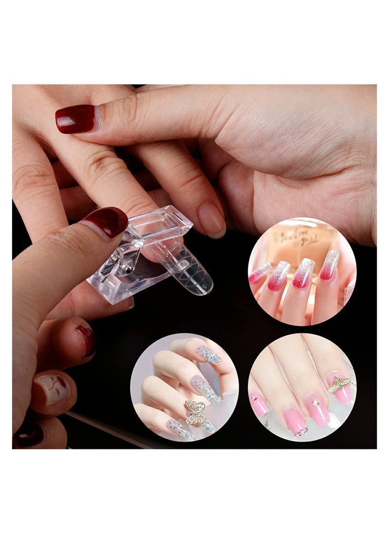 SYOSI - Nail Tips Clip, 10Pcs for Quick Building Polygel nail forms Nail clips for polygel Finger Nail Extension UV LED Builder Clamps Manicure Nail Art Tool - Image 1