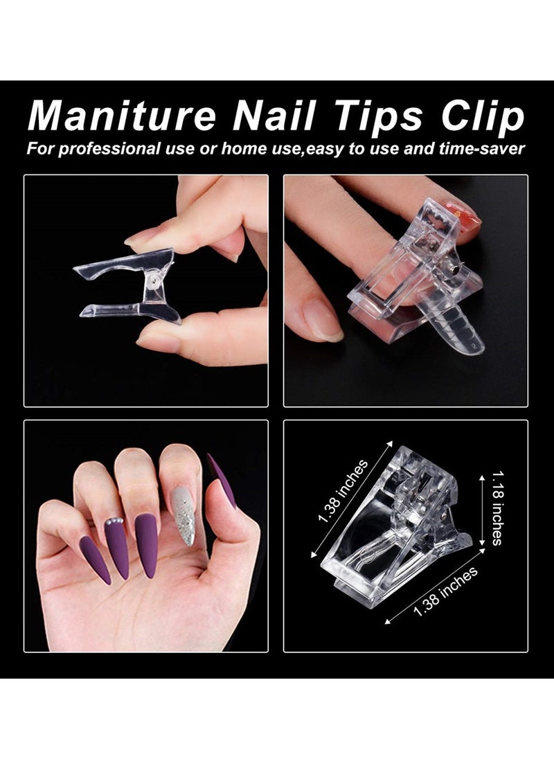 SYOSI - Nail Tips Clip, 10Pcs for Quick Building Polygel nail forms Nail clips for polygel Finger Nail Extension UV LED Builder Clamps Manicure Nail Art Tool - Image 1