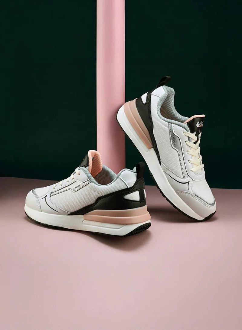 CAMPUS Wht/Blk Women’s Fashion Low Top Sneakers – Pop-Up Pastel Shades Shoes that Make Every Outfit Stand Out for Women | Best Price UAE