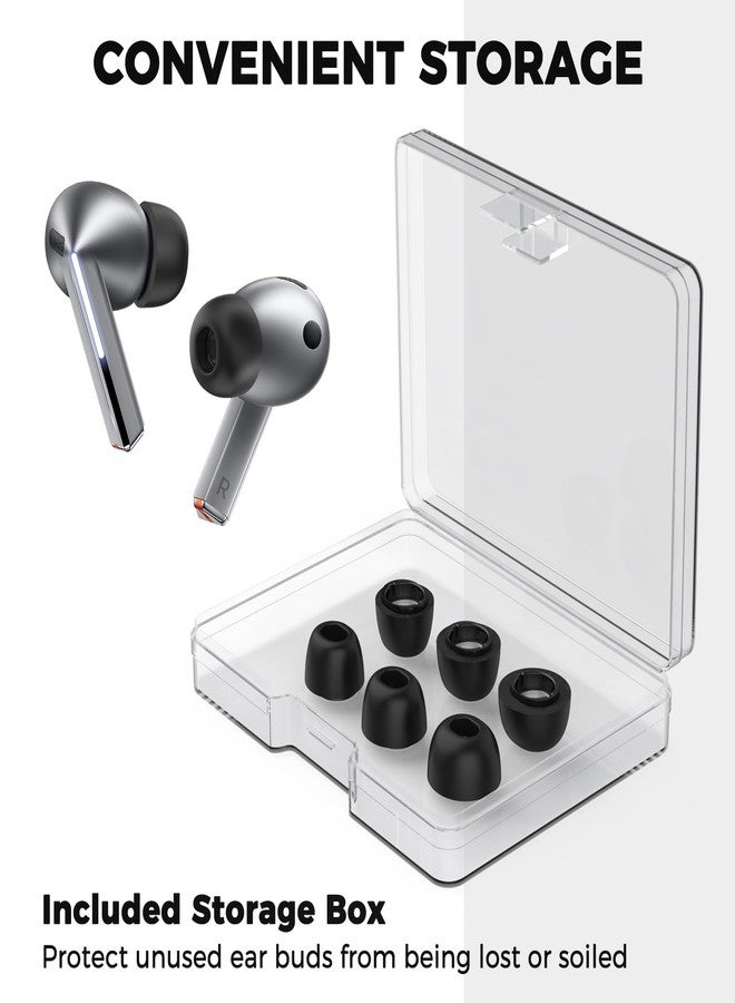 AhaStyle Memory Foam Earbud Tips for Samsung Galaxy Buds3 Pro (2024)【Fit the Charging Case】3 Pairs S/M/L Ultimate Comfort Noise Canceling Memory Foam Ear Replacement Tip for Samsung Galaxy Buds Pro 3 - Image 5
