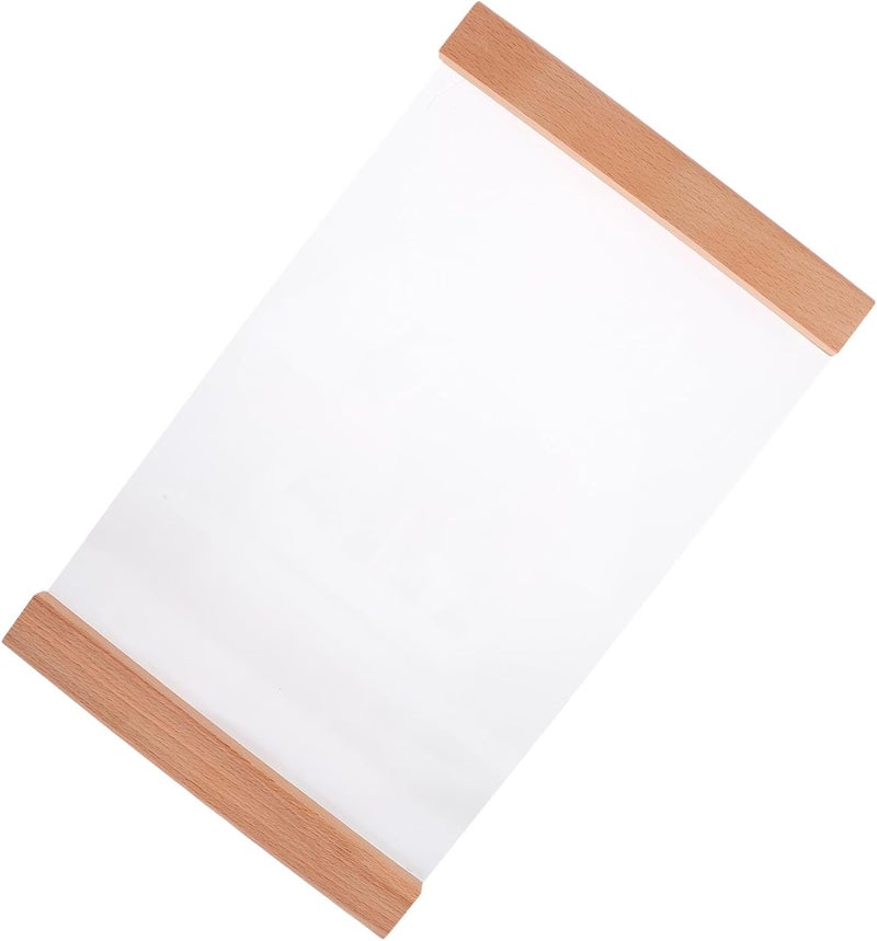 A4 Poster Frame Wall-mounted Picture Frame with Acrylic Cover and Solid Beech Wood Self-adhesive No-drill for Teacher and Office Display - Image 1