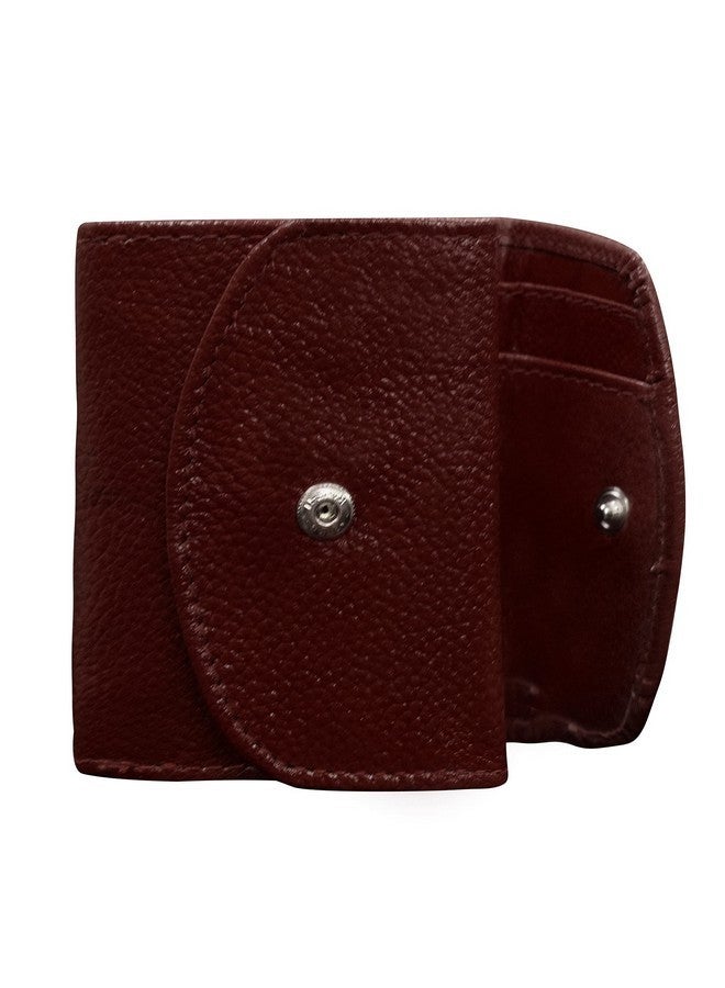 ABYS محفظة نسائية صغيرة من الجلد الطبيعي بني داكن من ABYS، حقيبة سيدات، حامل نقود، محفظة عملات - Image 5