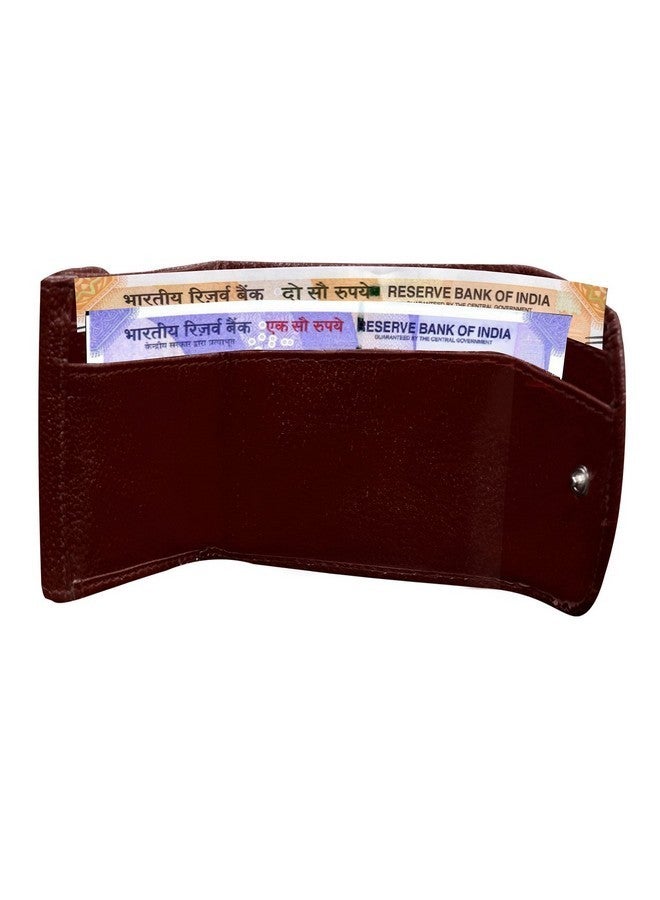 ABYS محفظة نسائية صغيرة من الجلد الطبيعي بني داكن من ABYS، حقيبة سيدات، حامل نقود، محفظة عملات - Image 4