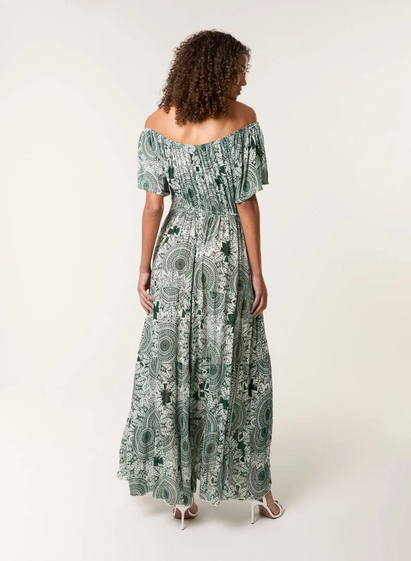 بلو فانيلا فستان ماكسي بربطة أمامية