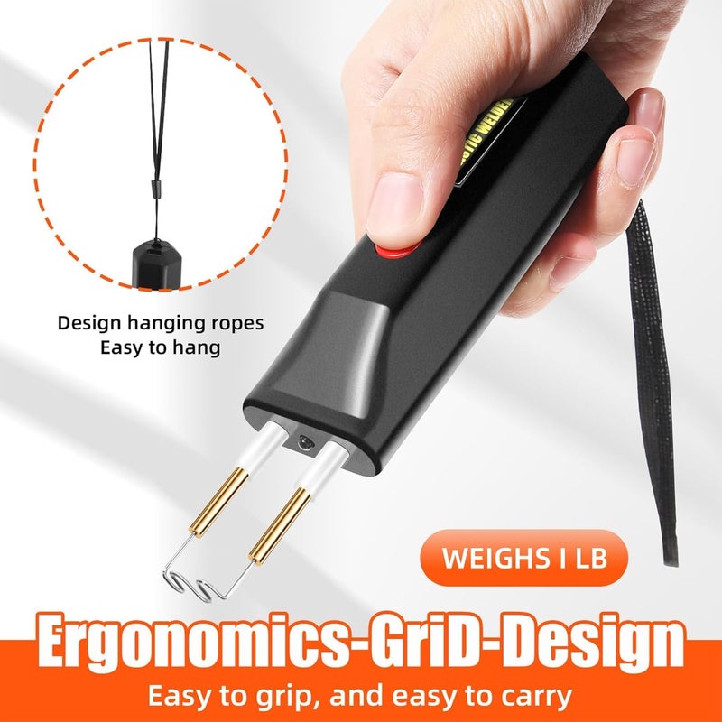 KASTWAVE Cordless Plastic Welder, Portable Plastic Welding Kit With 200Pcs Staples And Pliers, Built-In Led Plastic Welder Gun, Mini Handheld Welding Machine For Plastic Bumpers Repair & Plastic Repairs - Image 2