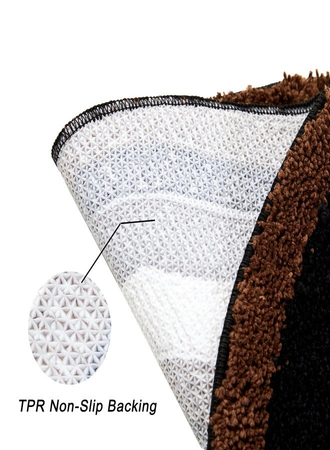 Estmy Happy Face Cute Bath Mat 2ft Trippy Round Bathroom Rugs White/Black Non Slip Washable, Groovy Funky Aesthetic Hippie Boho Funny Cool Plush Bathroom Mat Shower Floor Rug - Image 4
