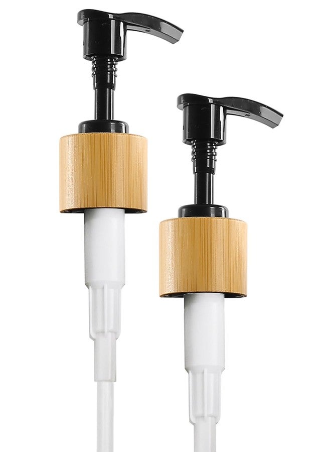 MOMEEMO Bamboo Soap Dispenser Pump Replacement - 2-Pack- Fits MOMEEMO Soap Dispensers Only (Black) - Image 1