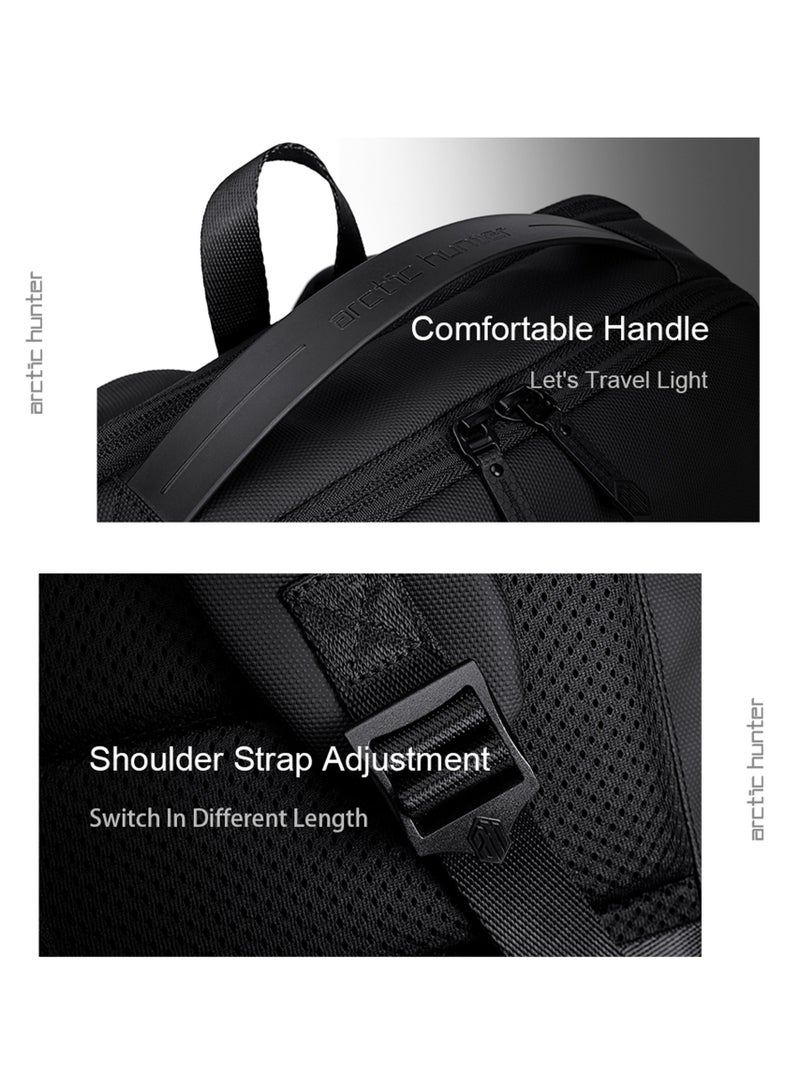 ARCTIC HUNTER Unisex Slim Laptop Backpack 9 L Durable Premium Water-resistant Shoulder Daypack for Office Business Travel College School, B00574, Black - Image 4