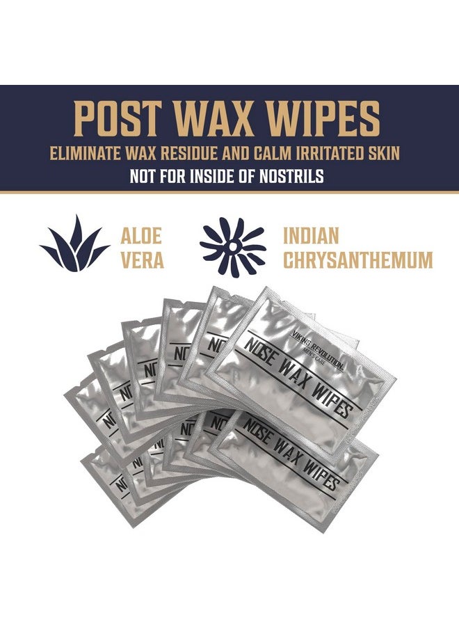 Viking Revolution Viking Revolution Nose Hair Waxing Kit for Men - Quick Nose Wax Kit Men with 24 Nose Wax Sticks - Nose Hair Wax Kit Includes Mustache Sticker Guard and Post-Wax Calming Wipes with Aloe Vera (3.5 oz)  - Image 4