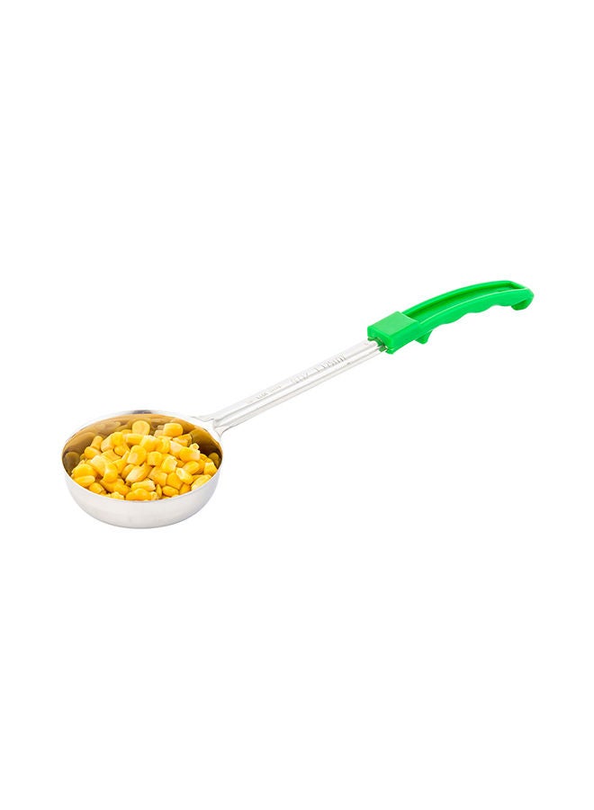 Restaurantware Met Lux 4 Ounce Portion Ladle, 1 Perforated Portion Serving Spoon - Green Handle, Dishwashable, Stainless Steel Slotted Serving Utensil, Multipurpose, For Serving Pasta - Image 5