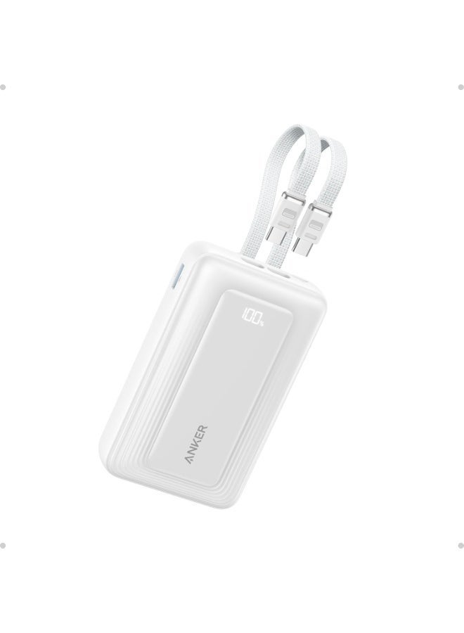 Anker Zolo Power Bank, 45W Max Fast Charging, 20,000mAh Battery Pack with Dual Built-in USB-C Cables, 1 USB-C&A Port, for iPhone 17/16 Series, Samsung, MacBook, iPad, and More & Anker Charger, 100W Max USB C Charger, 3-Port GaN and Ultra-Compact Wall Adapter, Smart Display and Touch Control, For MacBook, iPad, iPhone 17/16/15 Series, and More Bundle - Image 2