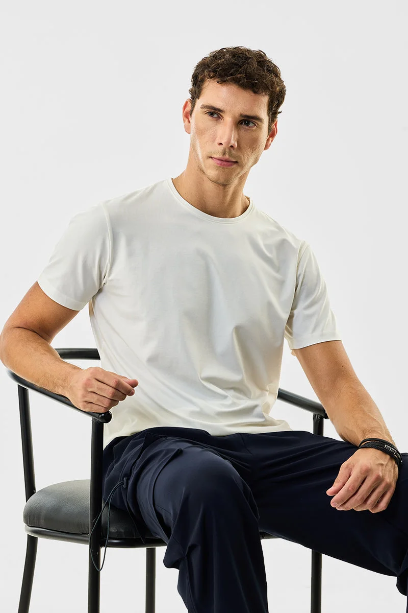 SNITCH تيشيرت أساسي مطاطي بفتحة جانبية