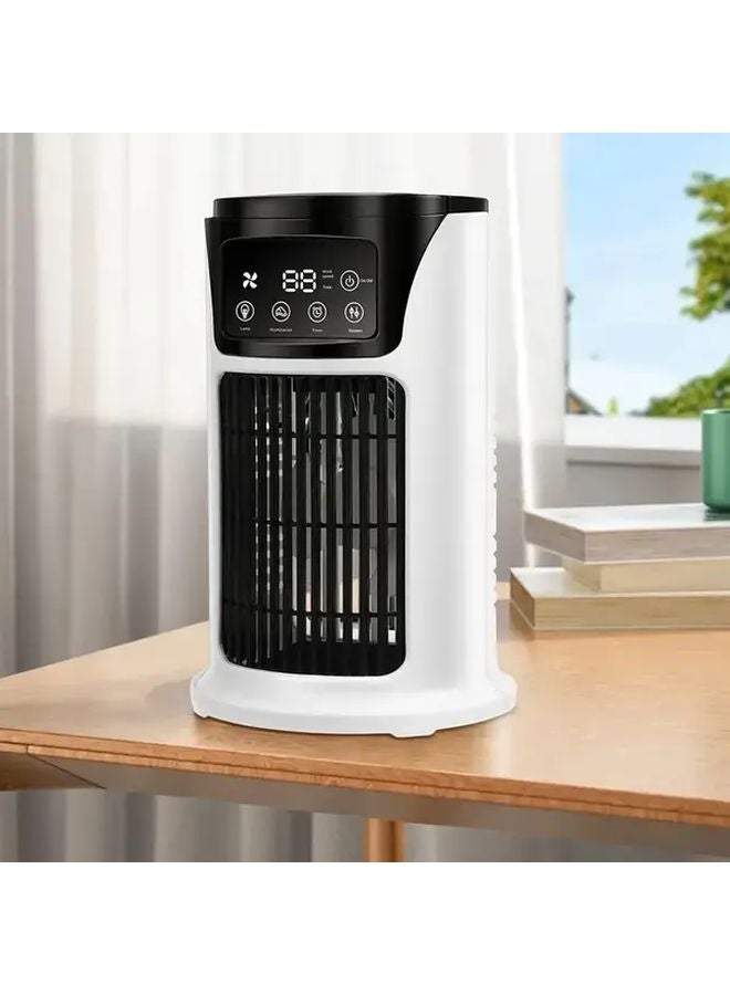 مروحة بيضاء محمولة USB 3 في 1 للمنزل والمكتب والسكن الجامعي والسفر - Image 1