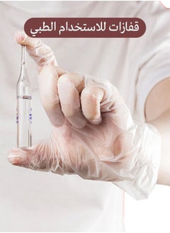 M&M CARE Disposable Vinyl Gloves, Safe, Flexible And Powder Free For Medical And Kitchen Use. Contains 100 Gloves.  - Image 4