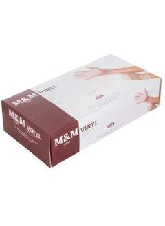 M&M CARE Disposable Vinyl Gloves, Safe, Flexible And Powder Free For Medical And Kitchen Use. Contains 100 Gloves.  - Image 5