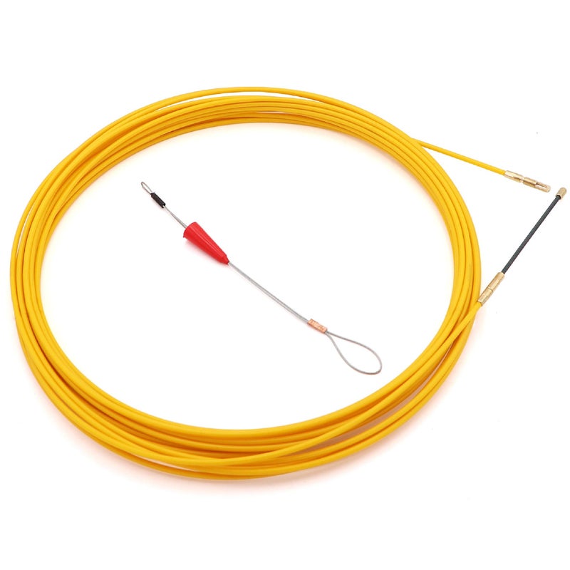 Jeemitery 50 Feet Fiberglass Cable Wire Running Rod Coaxial Electrical Connectable Fish Tape Pull Kit - Image 1