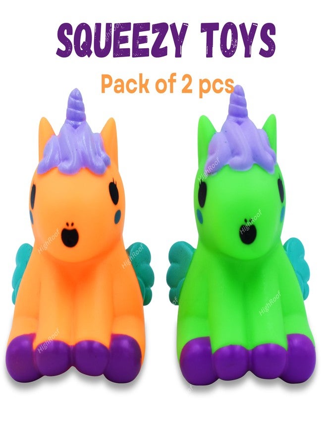 HighRoof Squeezy Unicorn Squeeze Noise Good As Bath Toys Chu Chu Funny Toy (Color May Vary, Pack of 2 pcs) - Image 3