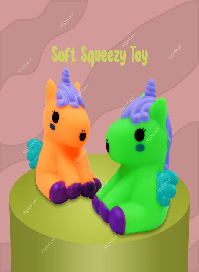 HighRoof Squeezy Unicorn Squeeze Noise Good As Bath Toys Chu Chu Funny Toy (Color May Vary, Pack of 2 pcs) - Image 2