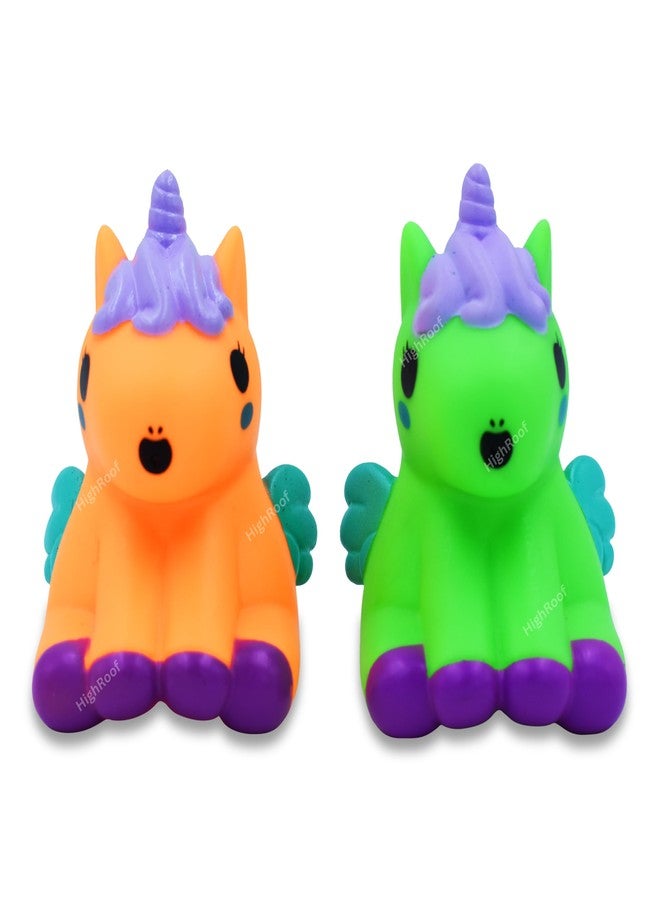 HighRoof Squeezy Unicorn Squeeze Noise Good As Bath Toys Chu Chu Funny Toy (Color May Vary, Pack of 2 pcs) - Image 1