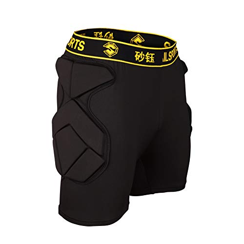 Shinestone Adult Men's Goalkeeper Armor BodyShield Padded Compression Shorts with Sponge Protector for Football Baseball(Shorts-01, Large) - Image 1