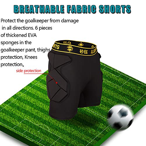 Shinestone Adult Men's Goalkeeper Armor BodyShield Padded Compression Shorts with Sponge Protector for Football Baseball(Shorts-01, Large) - Image 5