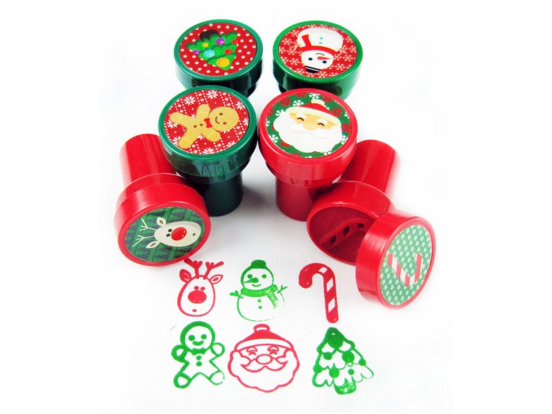 TINYMILLS Tiny Mills 24 Pcs Christmas Holidays Stampers for Kids Party Favors, Christmas Stocking Stuffers, Pinata Fillers, Toddler Kids Crafts, Goody Bag Filler, Party Toys, Classroom Rewards Carnival Prizes - Image 2