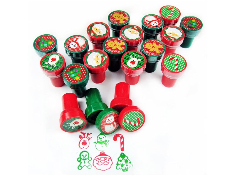 TINYMILLS Tiny Mills 24 Pcs Christmas Holidays Stampers for Kids Party Favors, Christmas Stocking Stuffers, Pinata Fillers, Toddler Kids Crafts, Goody Bag Filler, Party Toys, Classroom Rewards Carnival Prizes - Image 3