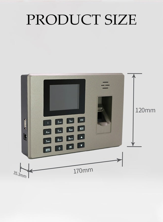 DUNISO Time Clock,Attendance Machine ​with Fingerprint,Time Clocks for Employees Small Business,Password Punching in One,2.4 inch TFT Color Screen - Image 2