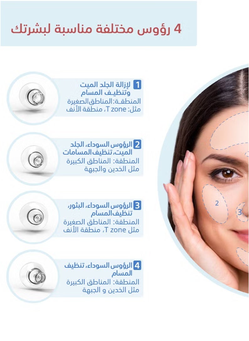 كينسي بيوتي جهاز تنظيف البشرة العميق من جيڤما جهاز تنظيف الوجه تعمل بالكهرباء، فرشاة تنظيف الوجه القابلة لاعادة الشحن لتقشير لطيف وتنظيف عميق وتدليك الوجه - Image 3