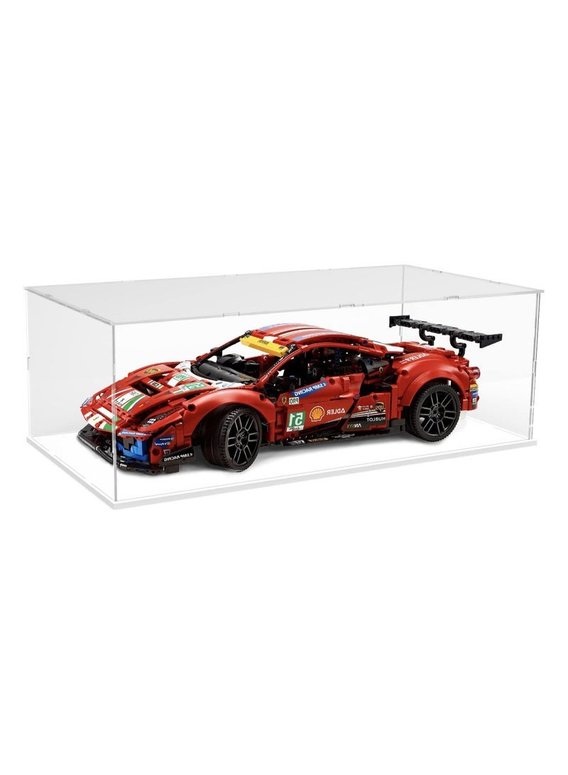 TPGP Acrylic Display Case with White Base, Display Boxes for Collectibles Dustproof Protection Showcase (60x30x20 cm / 23.6x11.8x7.9 inch, White) - Image 5