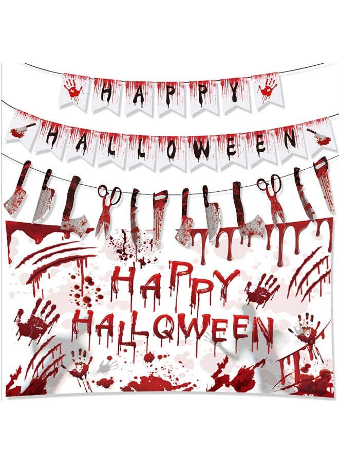 JCB CHIC هالوين  لافتة حائط خلفية تصوير فوتوغرافي  خلفية زينة حفلة عيد ميلاد للأطفال أدوات تصوير فوتوغرافي مرعبة - Image 1