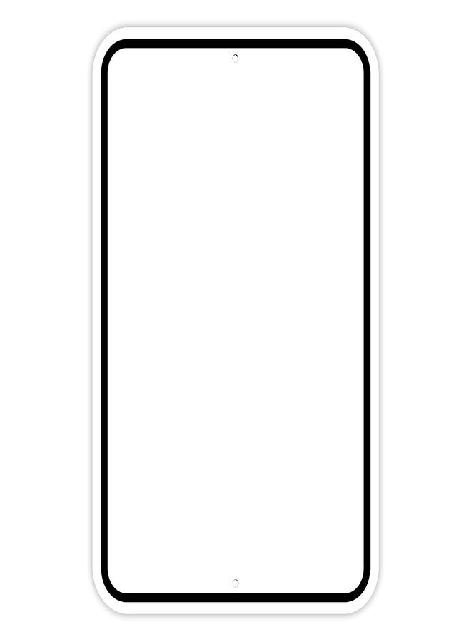 Ayifan White Blank Metal Sign for Outdoor Indoor,18 x 12 Inches Rust Free Aluminum (Non-Reflective Aluminum with black border) - Image 1