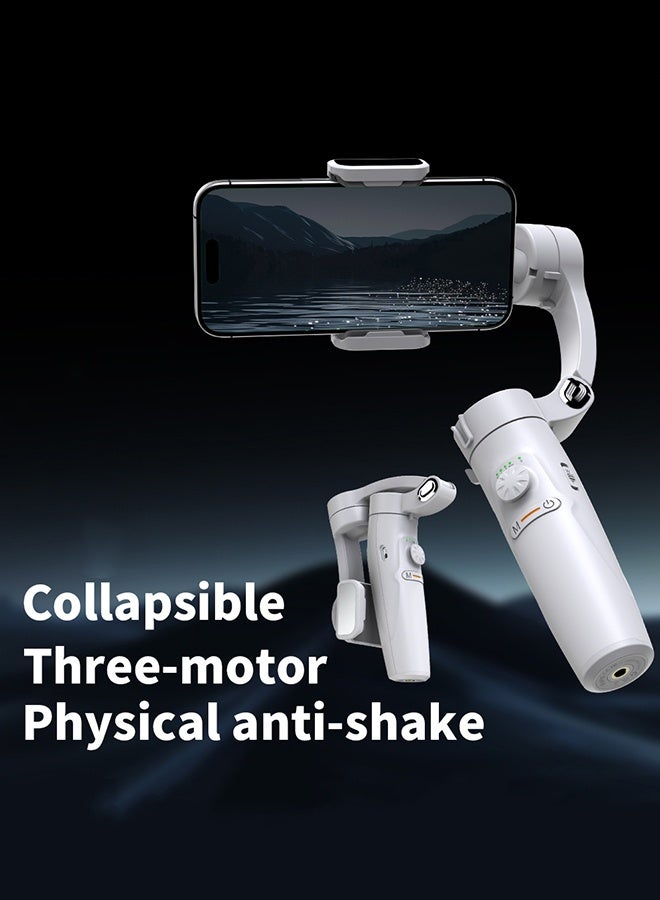 3-Axis Gimbal Stabilizer for Smartphone,  Face Tracking Focus Wheel Foldable iPhone Gimbal for iPhone/Android Phone Gimbal Vlog - Image 2