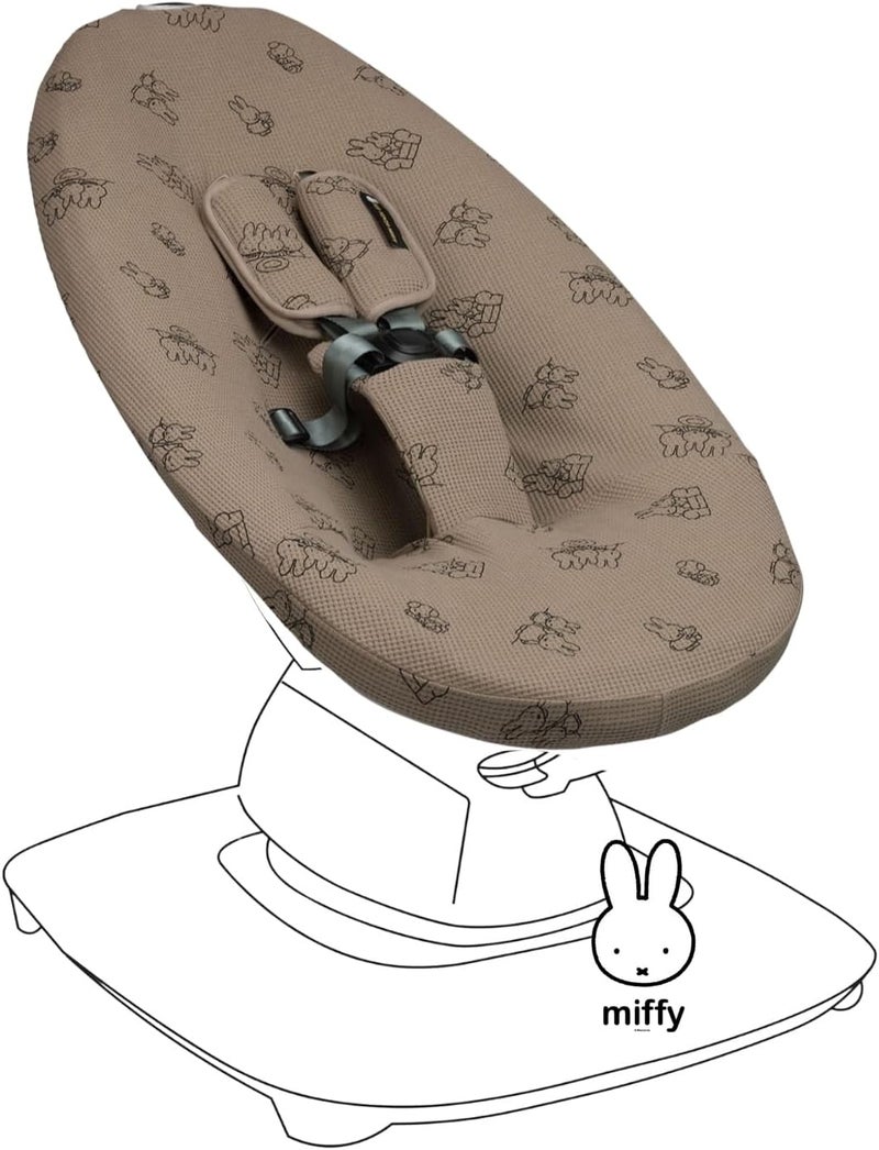 Ukje Protective Cover Compatible with 4moms RockaRoo or MamaRoo 5 MultiMotion Baby Swing Baby Swing Liners Baby Rocker Cover Easy to Install Easy to Wash Handmade in Europe  Miffy - Image 1