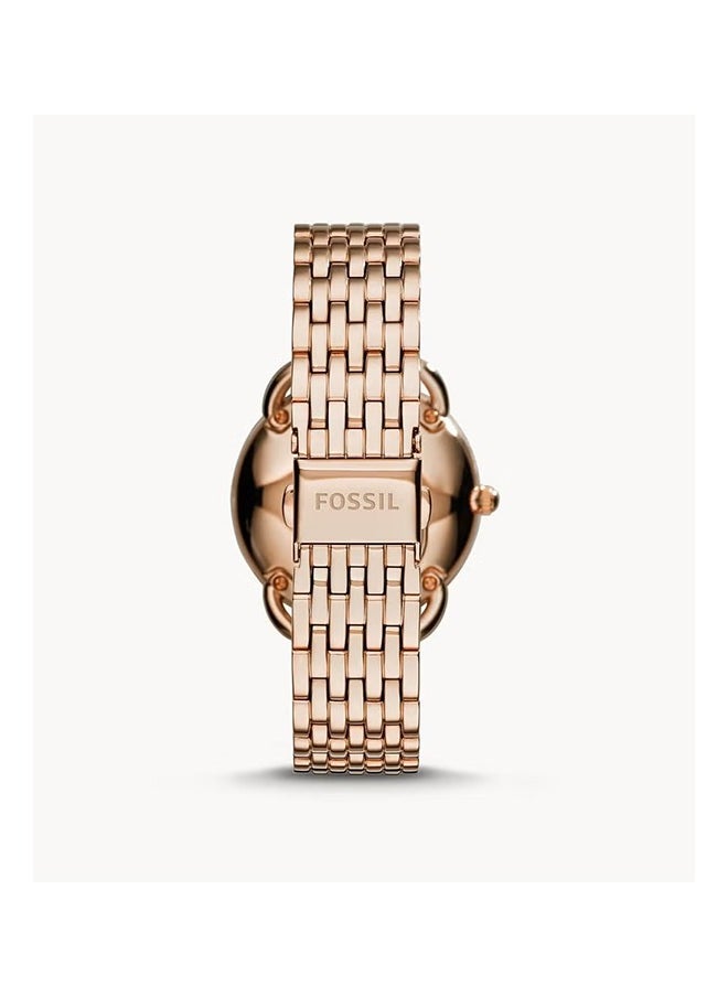 FOSSIL Fossil Women's new fashionable stainless steel chain watch Rose color -ES3713  - Image 2